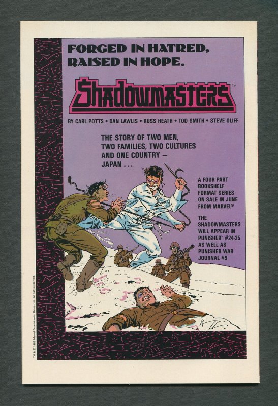 Punisher War Journal #9  / 9.6 NM+  / Newsstand /  October 1989