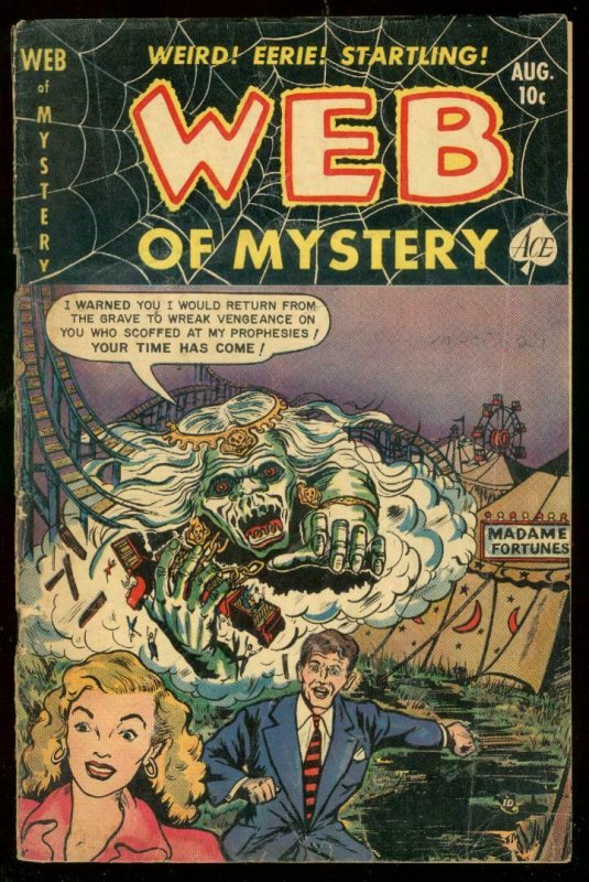 WEB OF MYSTERY #12 1952-VAMPIRE STORY VG-