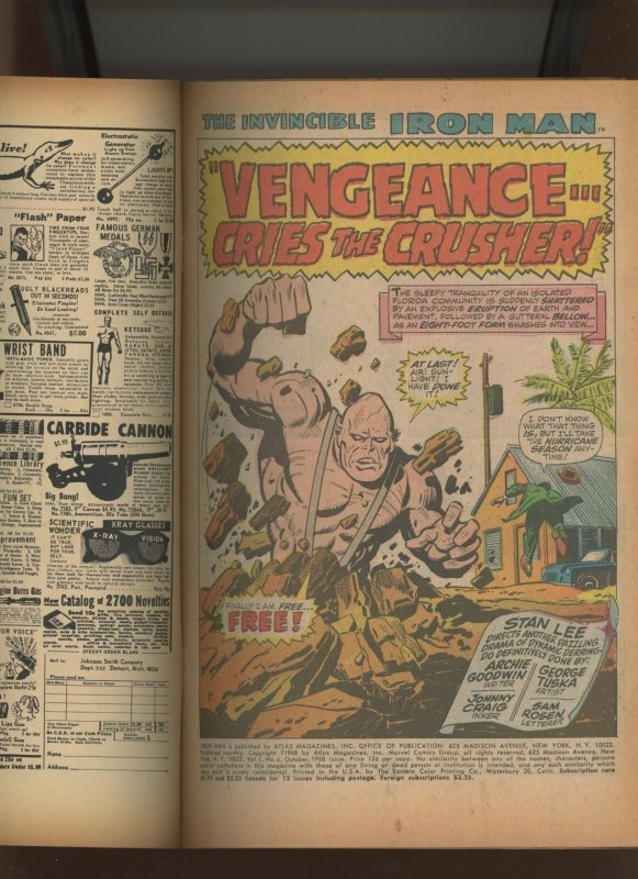 (1968) Iron Man #6: SILVER AGE! WE COMBINE SHIPPING! (6.0/6.5)