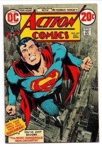 Action Comics #419 - Superman - 1st app Human Target - KEY - 1972 - VF 
