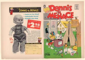 Dennis the Menace #19 Unused Comic Book Cover - Camping (Grade 8.0) 1956