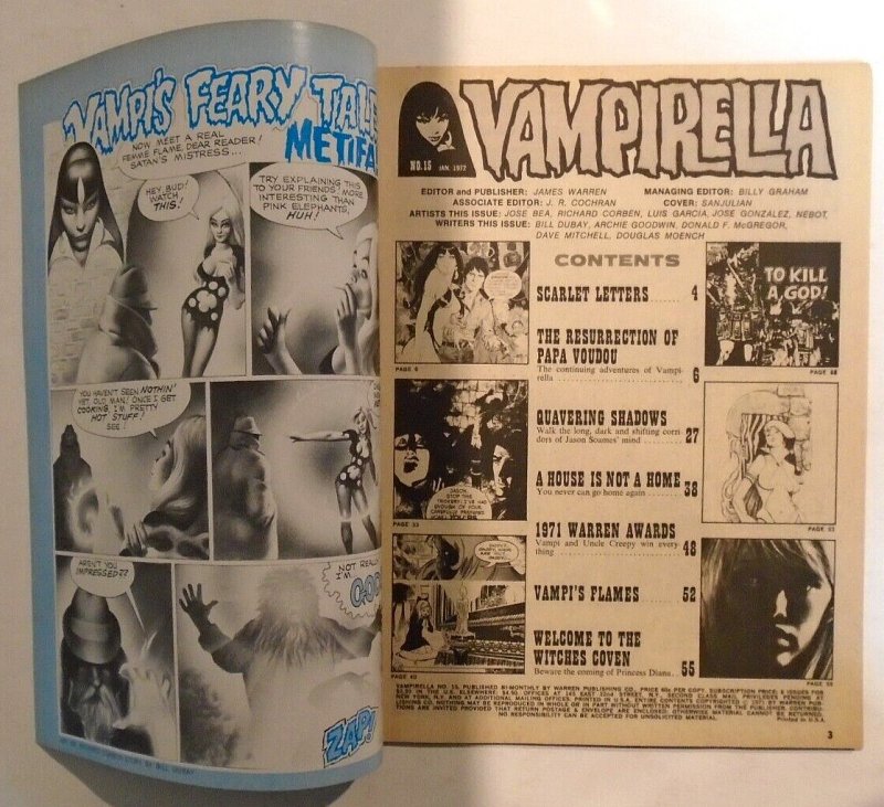 *Vampirella (1969 Warren) #15 vf+  High Grade!