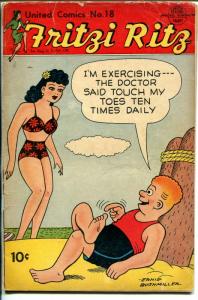 United #18 1951-United Features-Fritzi Ritz-Spicy Good Girl Art-Bushmiller-VG-