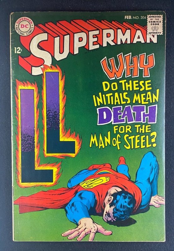 Superman (1939) #204 VG (4.0) Neal Adams Cover