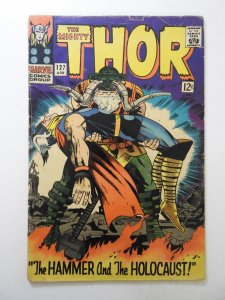 Thor #127 (1966) GD/VG Condition 1 1/2 in spine split, moisture stain