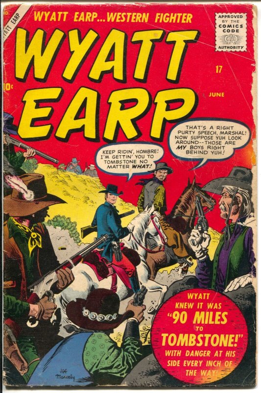 Wyatt Earp #17 1959-Atlas-Joe Maneely cover art-Dick Ayers-Wildey-VG-