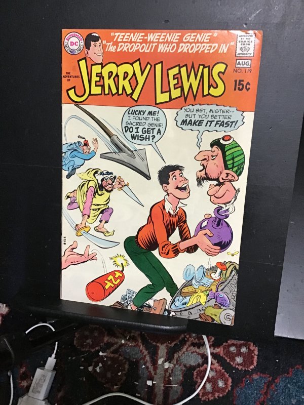 Adventures of Jerry Lewis #119 (1970) Genie bottle cover! VF/NM Wytheville CERT