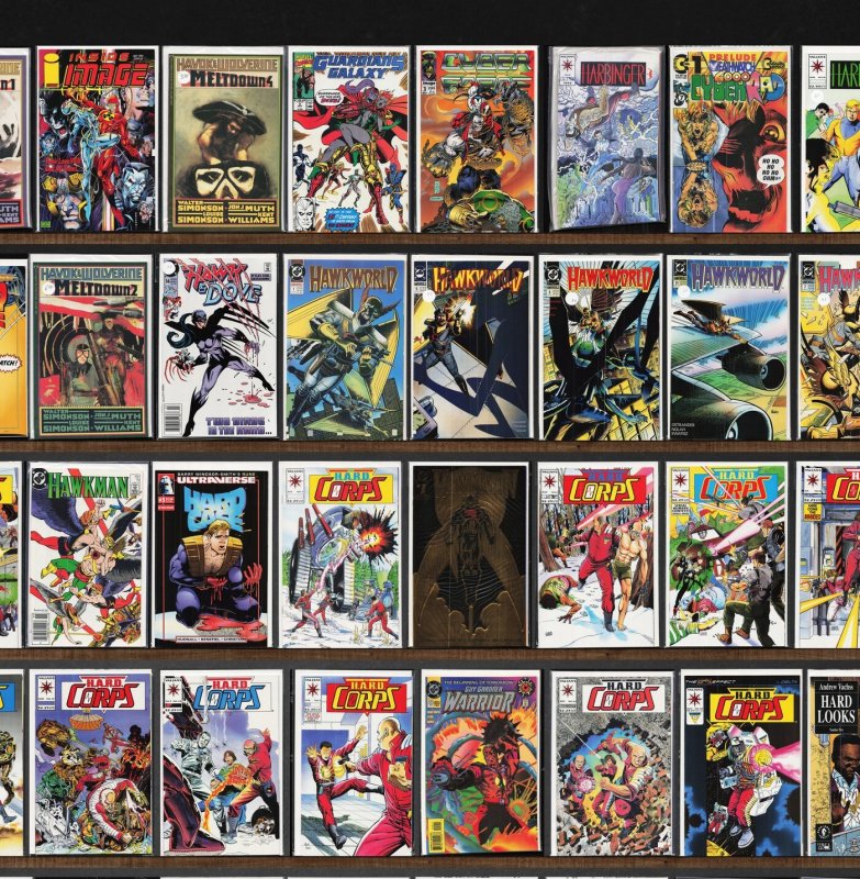 Huge Lot 150+ Comics with The H.A.R.D. Corps, Hawkman, Elfquest & More!