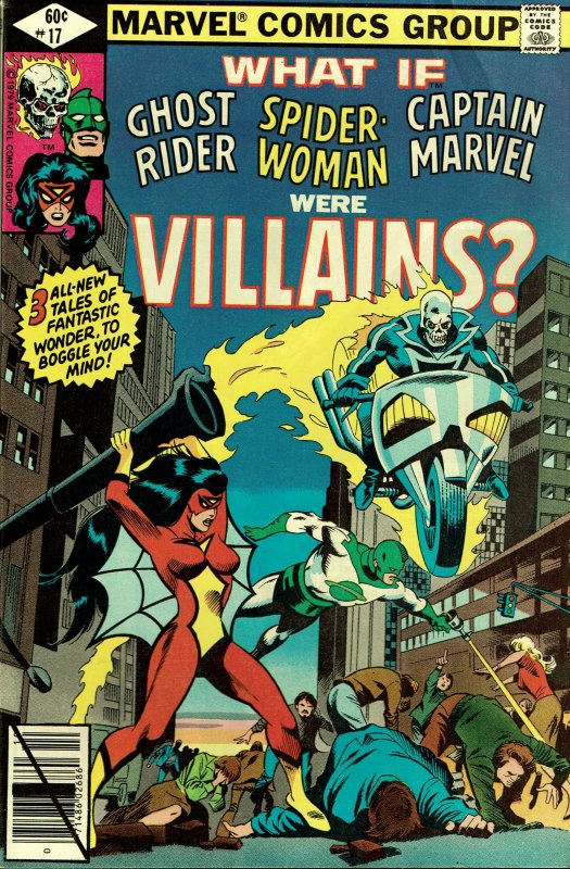 What If... #17 - VF/NM - Ghost Rider/Spider-Woman/Captain Marvel were Villains?