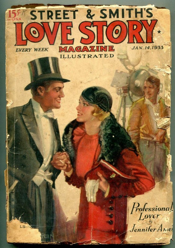 Love Story Magazine January 14 1933-Romance Pulp reading copy