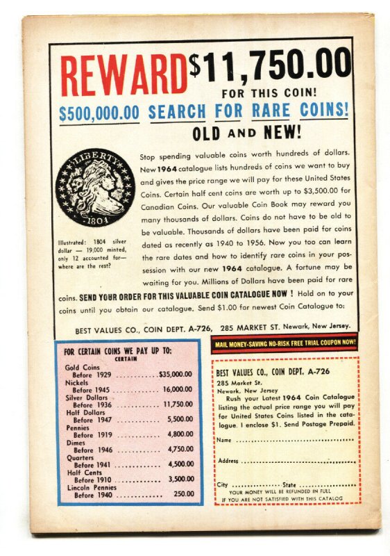 Superman #167 1964-DC Comics-Brainiac origin-Lex Luther-fn