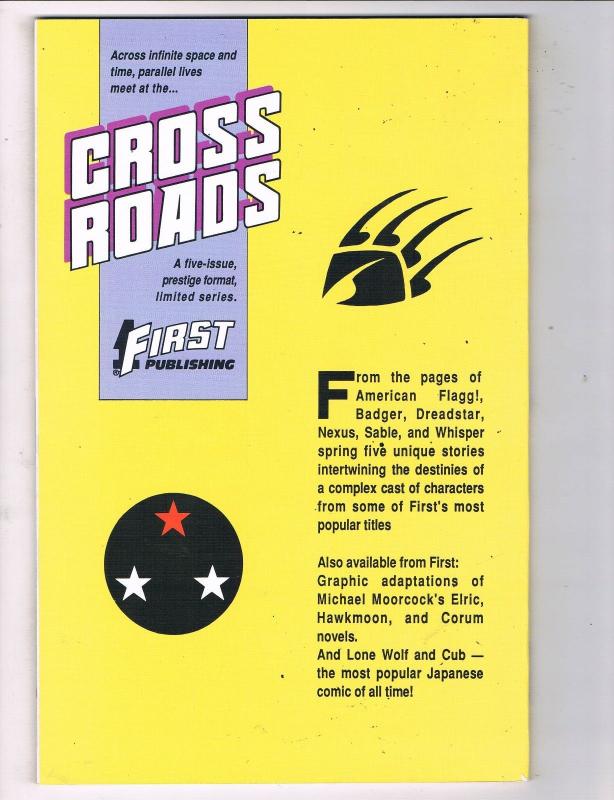 Cross Roads #3 NM First Publishing Comic Book Salick 1988 DE47 AD33