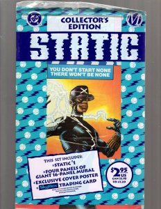 Static # 1 VF/NM DC Comics SEALED Collector's Edition Exclusive Poster J24