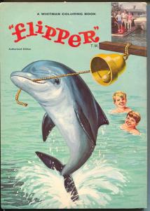 Flipper Coloring Book #1091 1966-Dan Spiegle-Robert Allen-TV series-VG