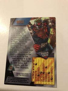 RAGE #68 card : Marvel Metal 1995 Fleer Chromium; NM/M New Warriors, X-Men base