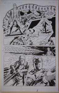 DAN SPIEGLE original art, Indiana Jones Spear of Destiny #4 pg 16, Indy Running