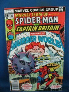 MARVEL TEAMUP 66 VF+ SPIDERMAN CAPTAIN BRITAIN ARCADE 1978