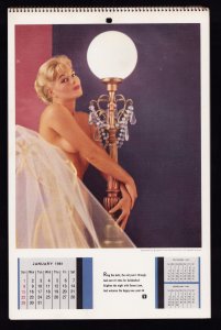 Playboy - 1961 Playmate Calendar w/ Donna Lynn cover sleeve. VF