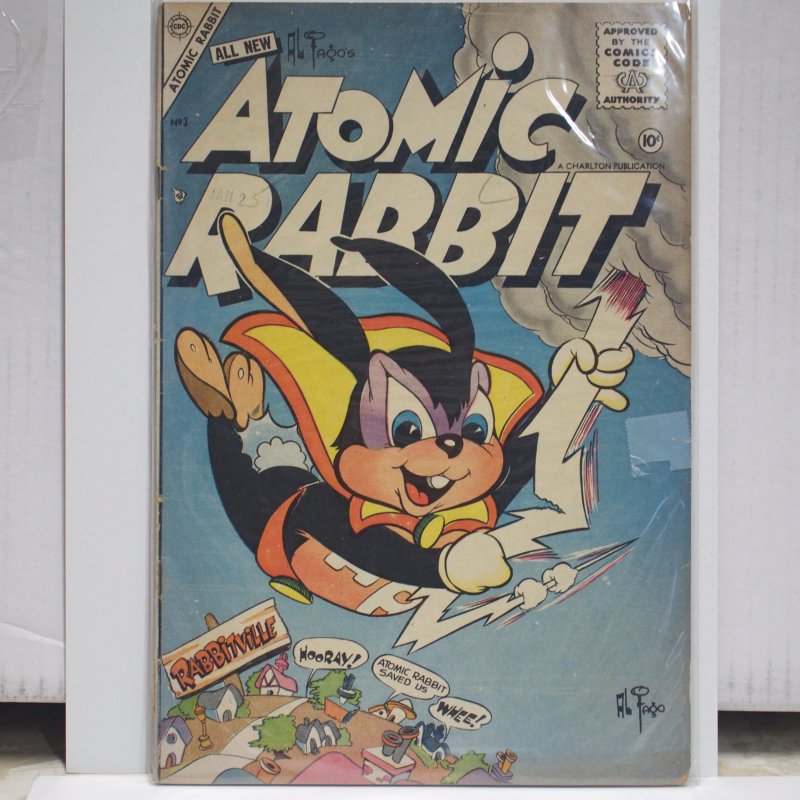 Atomic Rabbit #3 (1956) Good Condition. Damage to rear cover