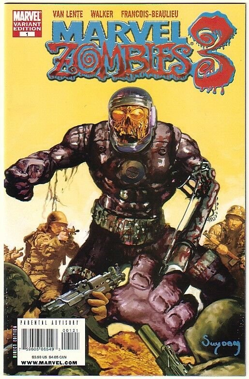 Marvel Zombies 3 #1 Arthur Suydam Zombie Variant Machine Man Cover