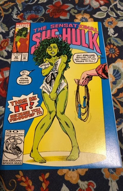 The Sensational She-Hulk #40 (1992) nude cover Higrade