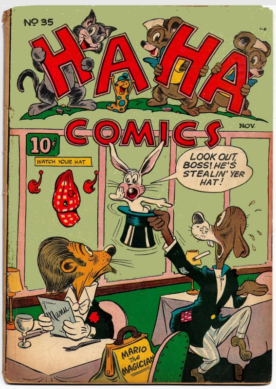 HA HA COMICS #35 (Nov 1946) 3.5VG- Great Funny Animals! Hubbard, Turner, DANG!