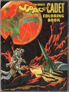 Tom Corbett Space Cadet Coloring Book #1901 1950's-cool spine & cover-FR