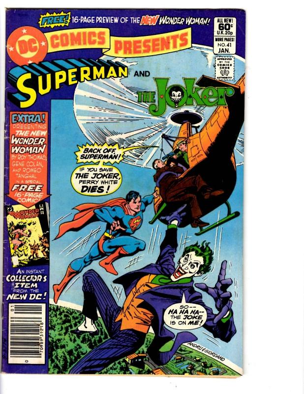 4 DC Comics Presents Comic Books # 39 40 41 42 Superman Joker Plastic Man BH24