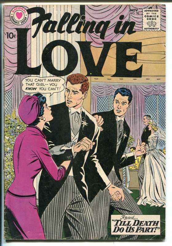 Falling In Love-#38 1960-DC Comics-wedding cover-bride-romance-VG