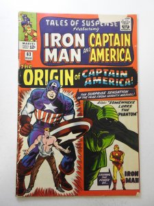 Tales of Suspense #63 (1965) GD+ Condition 1/2 in spine split, ink fc