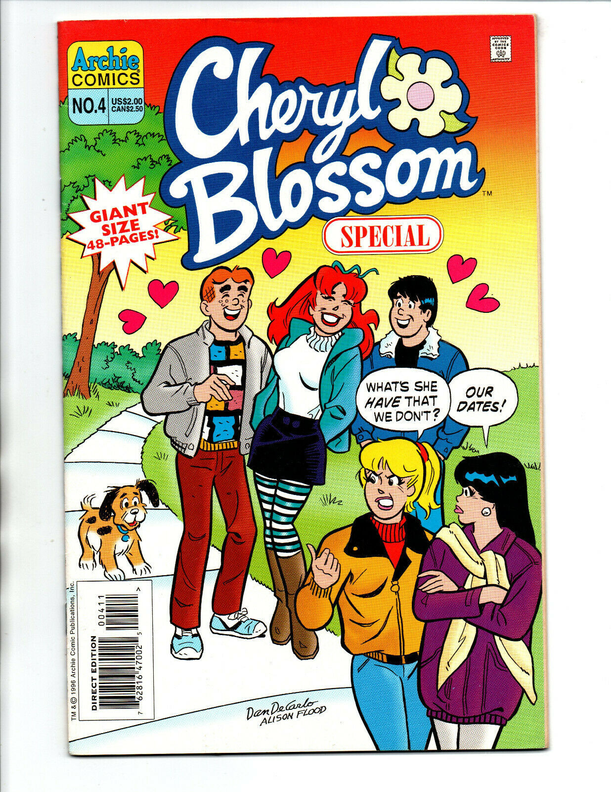 Cheryl Blossom Special 4 Dan Decarlo Archie 1995 Vfnm Comic Books Modern Age 