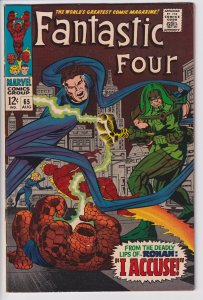 FANTASTIC FOUR #65 (Aug 1967) FN+ 6.5, 1st Ronan & Kree Supreme Intelligence