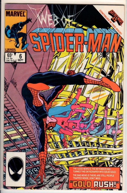 Web of Spider-Man #6 Direct Edition (1985) 8.5 VF+