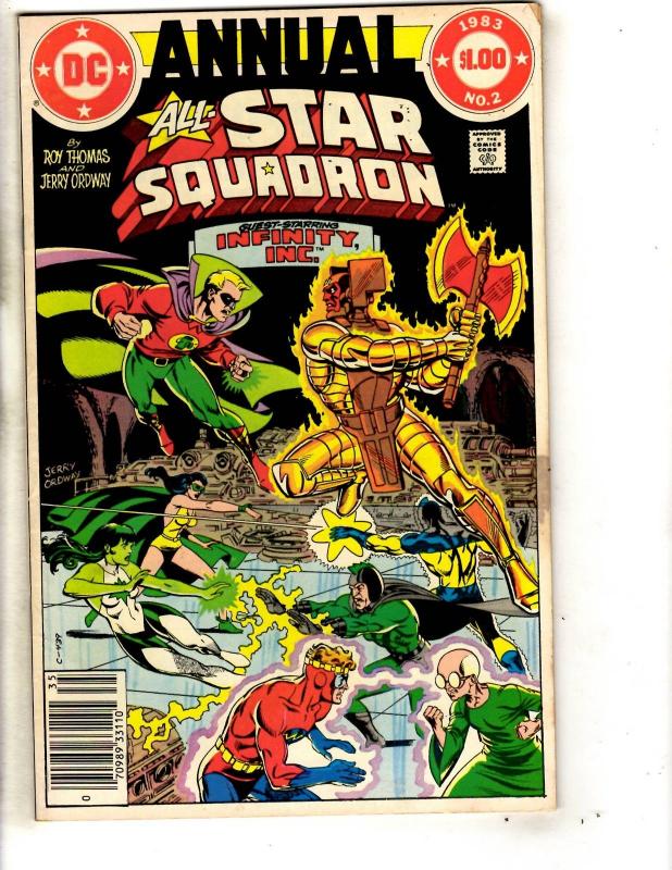 Lot Of 6 All Star Squadron DC Comic Books # 32 33 34 35 36 + Annual # 2 JG7