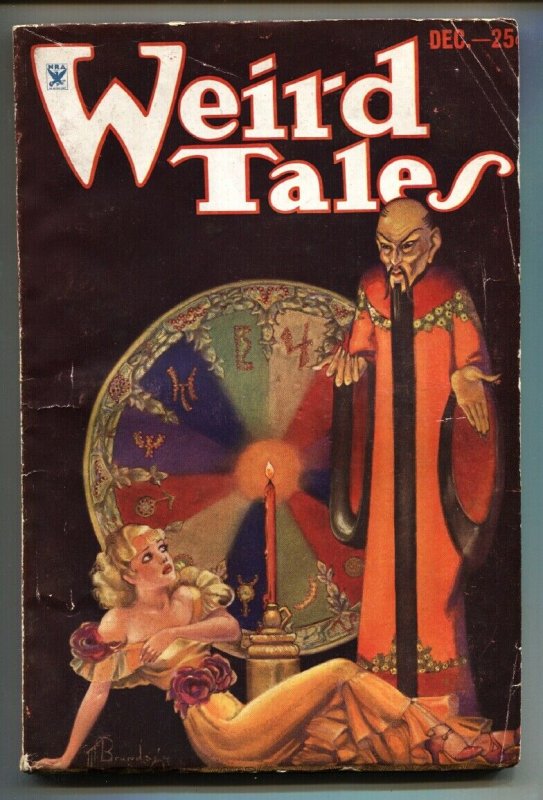 Weird Tales 12/1933-Bram Stroker-Brundage cover-Pulp Magazine