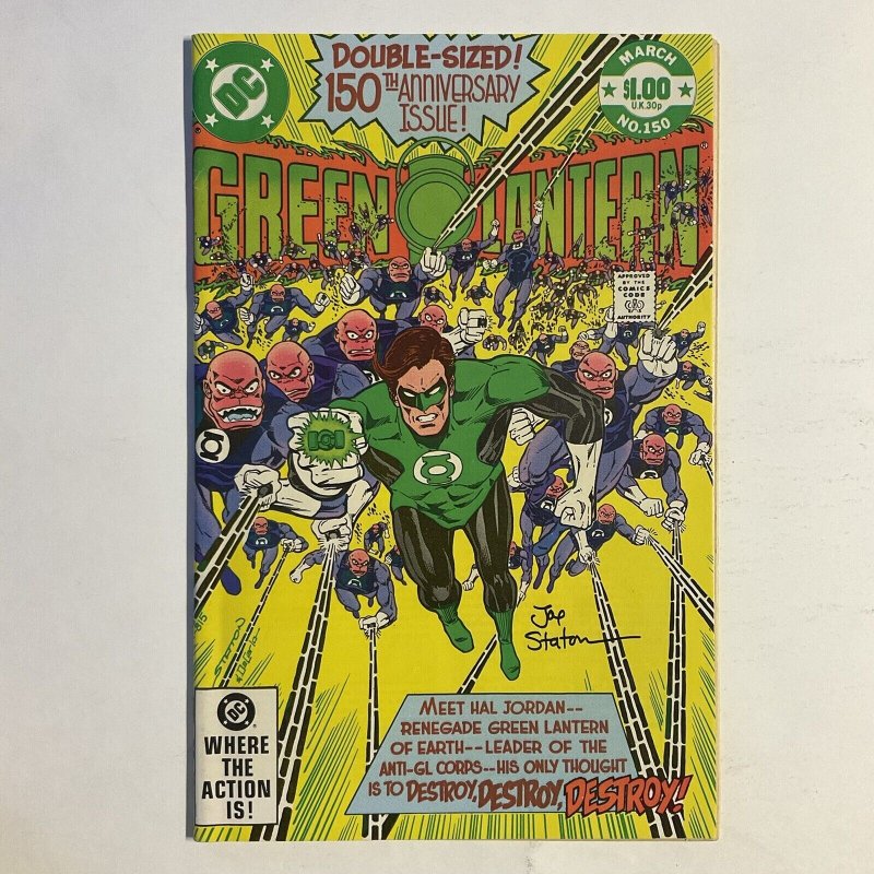 Green Lantern 150 1982 Signed by Joe Staton DC Comics FN fine 6.0