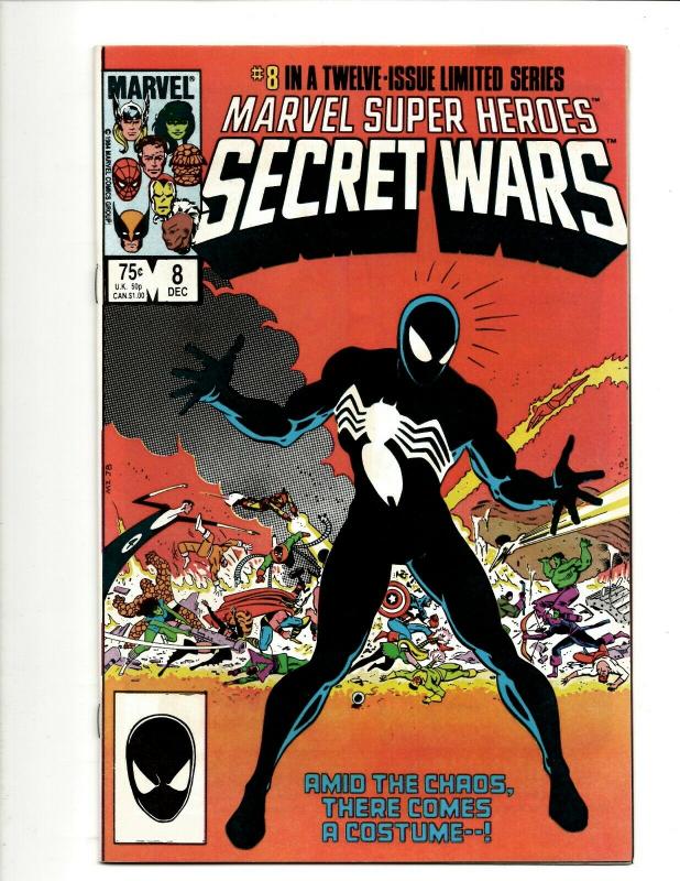 Marvel Super Heroes Secret Wars # 8 NM Comic Book Spider-Man Black Suit DS4