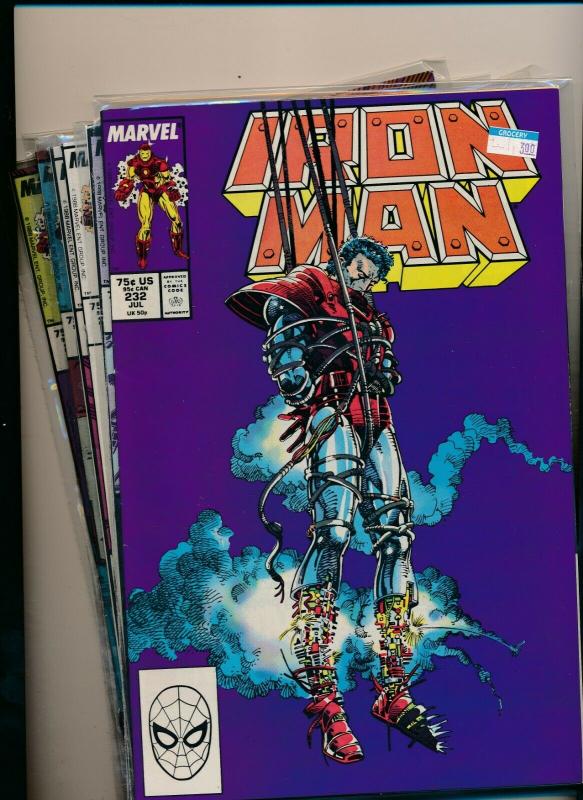 MARVEL SET of 6-IRON MAN #232-237 1984  VERY FINE (PF726) 