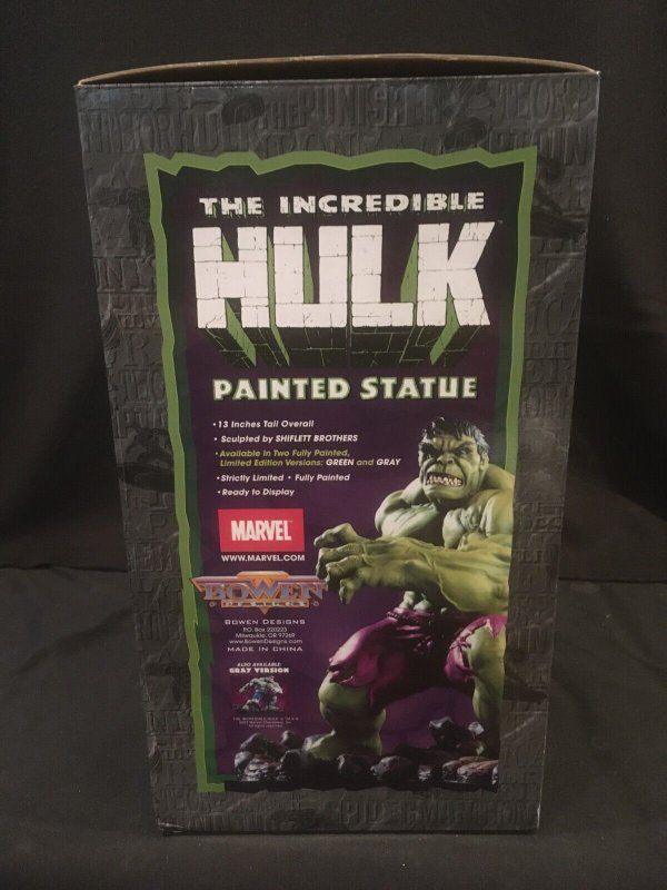 THE INCREDIBLE HULK Bowen Statue, Full Size, Green Version, 2002, #1784/3000 