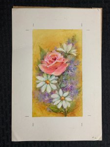 MOTHERS DAY Painted Flowers by Dorothy Drum 7.5x11 Greeting Card Art #266