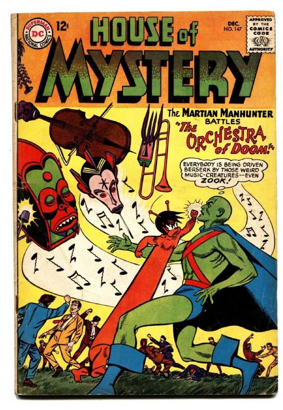 HOUSE OF MYSTERY #147-MANHUNTER FROM MARS-DC VG+