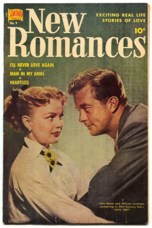 New Romances #9 1952- June Haver cover- Golden Age comics FN- 
