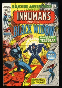 Amazing Adventures #8 VF- 7.5 Black Widow Inhumans Thor!