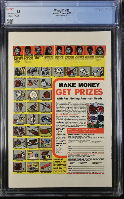 What If #20  1980 - Marvel -CGC 9.8 - Comic Book-4393772025