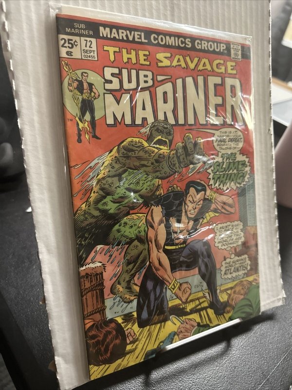 Sub-Mariner # 72 Sept 1974 Marvel Namor Dan Adkins Value Stamp 100 Galactus