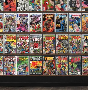 Huge Lot 150+ Comics with Web Of Spider-Man, Thor, Spider-Man& & More!