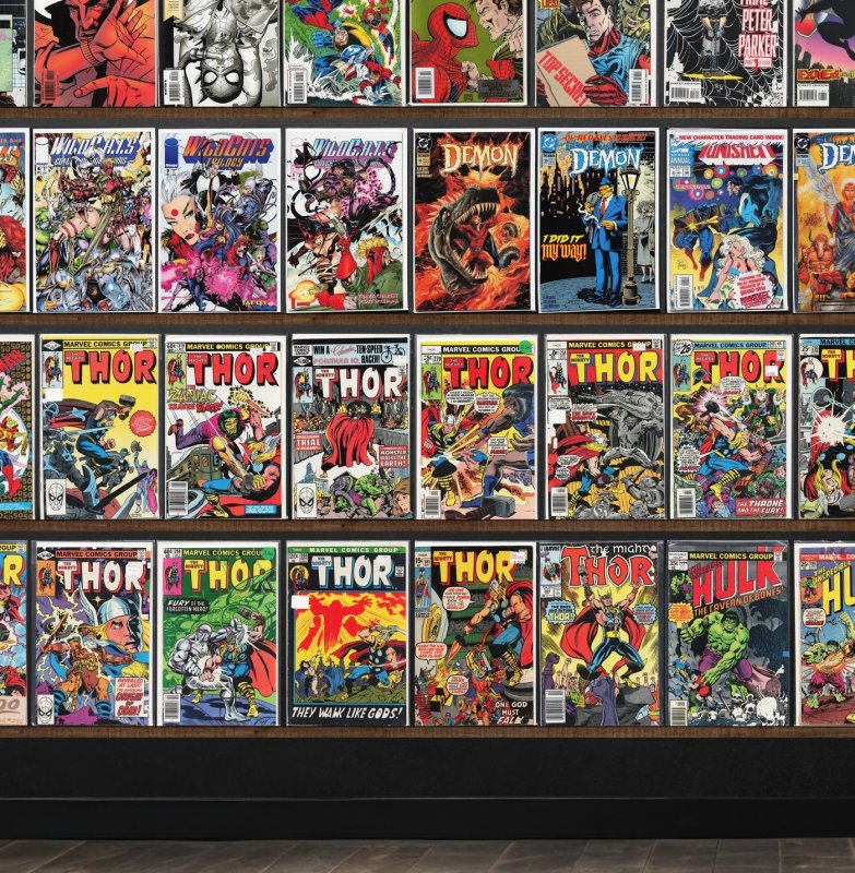 Huge Lot 150+ Comics with Web Of Spider-Man, Thor, Spider-Man& & More!