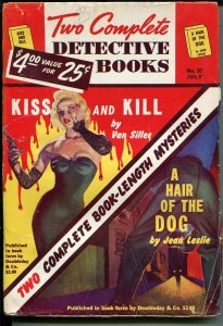 Two Complete Detective Books #57 7/1949-hardboiled pulp-Gross-Good Girl art-VG