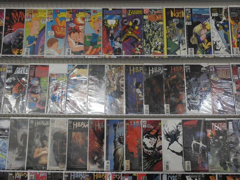 Huge Lot of 140+ Comics W/Silver Surfer, Batman, Hellblazer! Avg. VF- Condition!