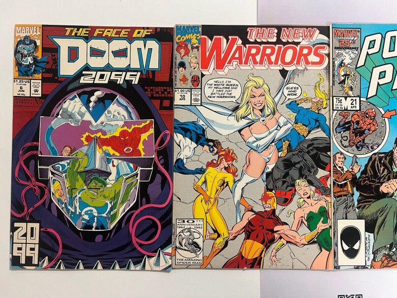 4 Marvel Comics Power Pack # 21 22+The New Warriors # 10+Doom 2099 # 6 80 JS30